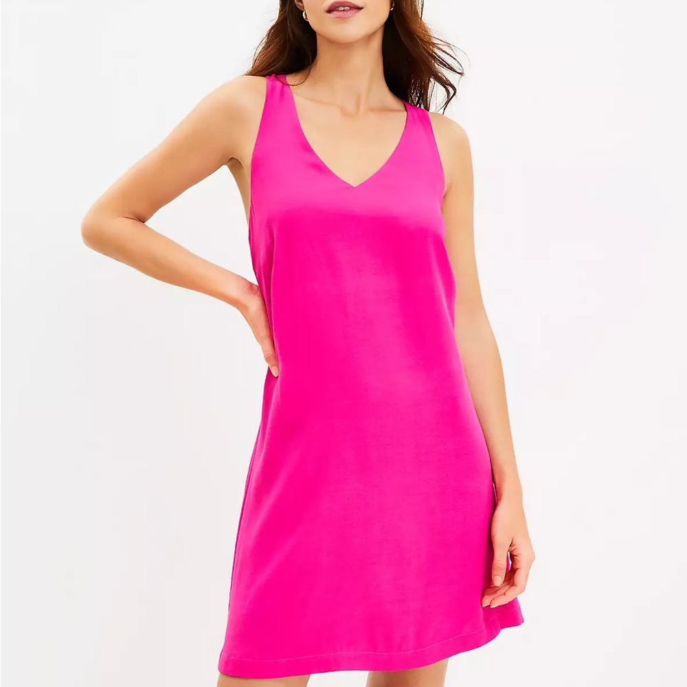 LOFT Criss Cross Back Swing Dress in Size Large